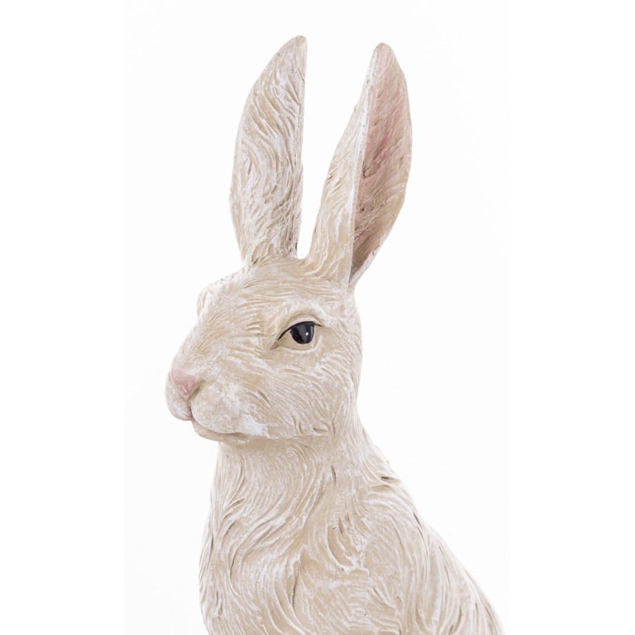 Dekoracja - biały królik 32x12x15 cm PELUCHE
