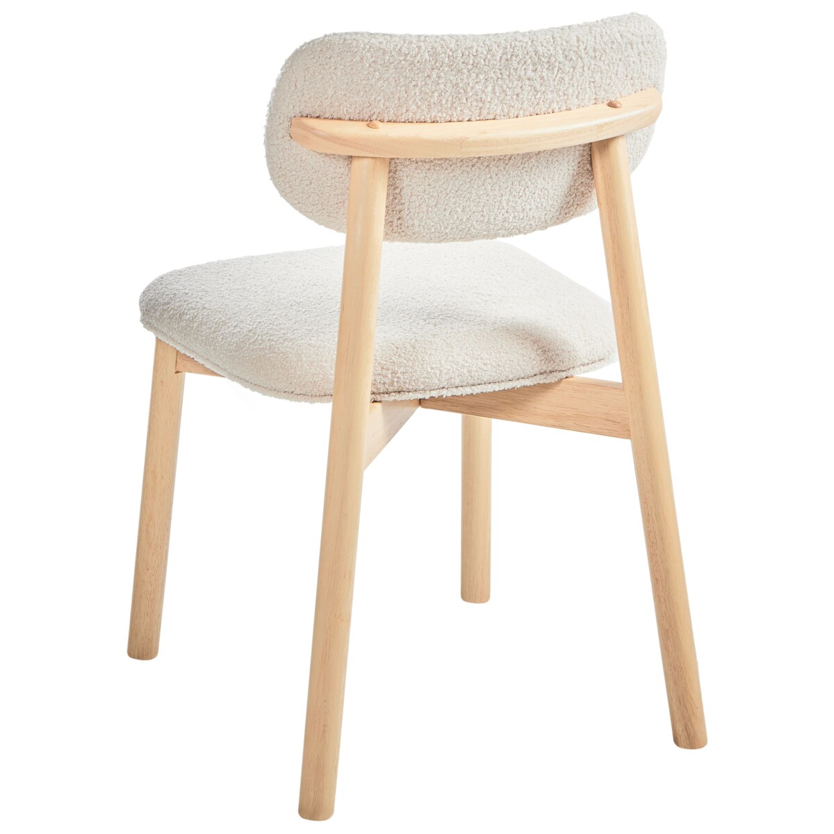 Zestaw 2 krzeseł do jadalni MILLS Boucle Jasnobeżowy