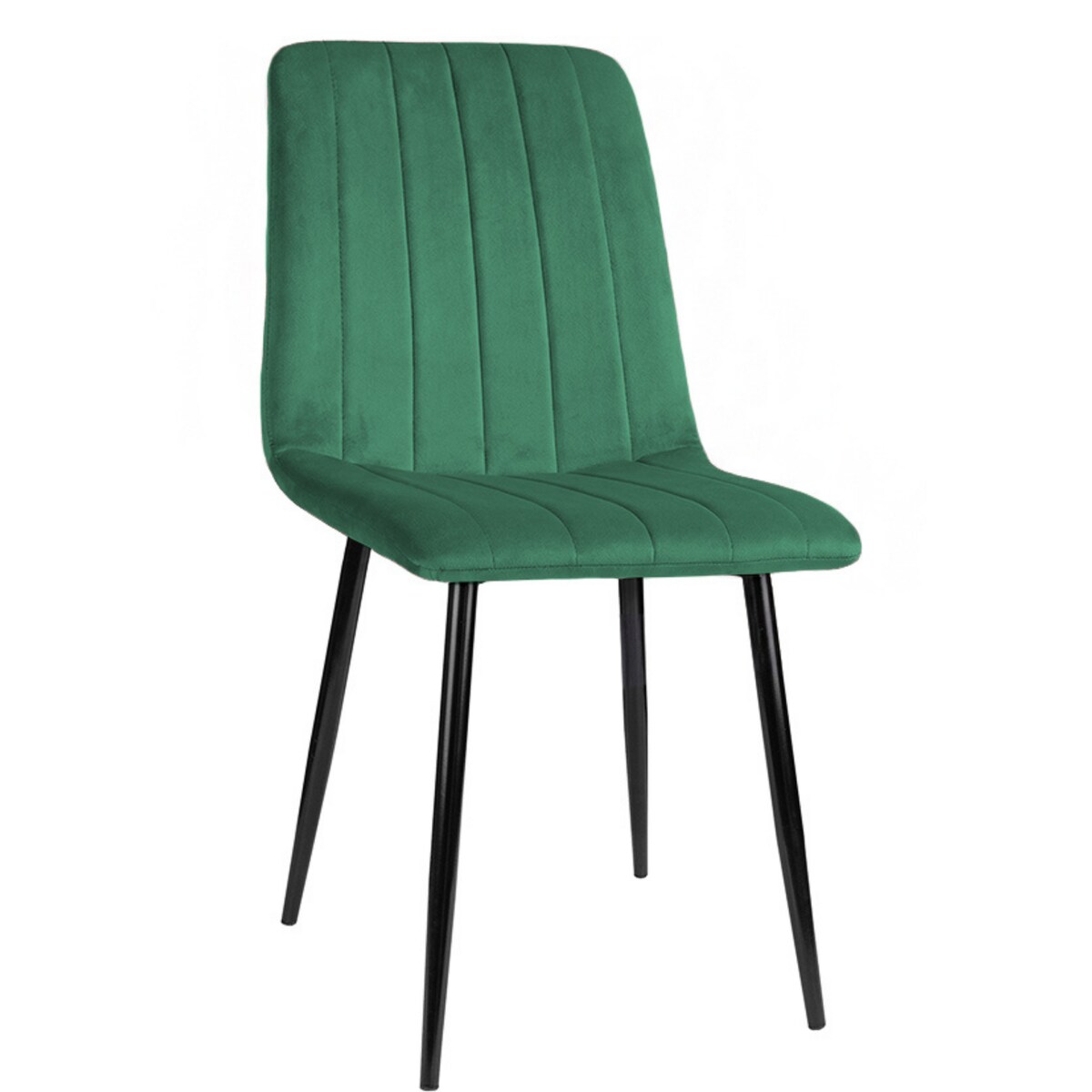 Krzesło welurowe pikowane tapicerowane metalowe nogi do jadalni salonu loft