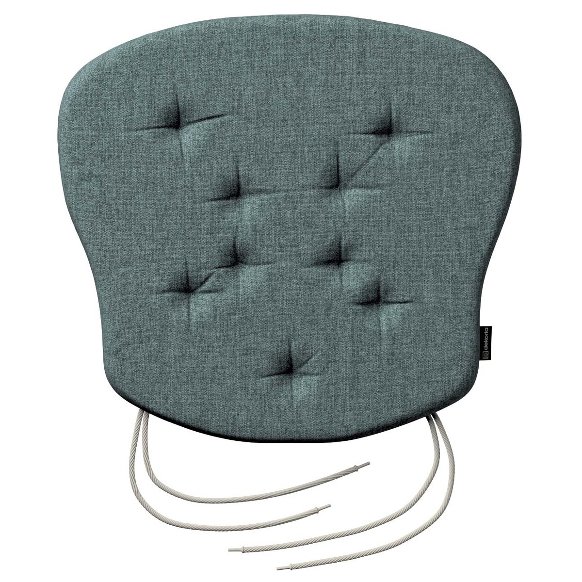 Poduszka na krzesło Filip, szary błękit szenil, 41 x 38 x 3,5 cm, City