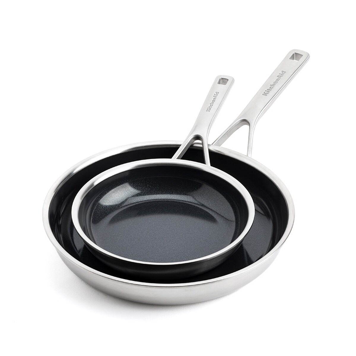 KitchenAid Patelnie 3-warstwowe z powłoka 20 cm + 28 cm