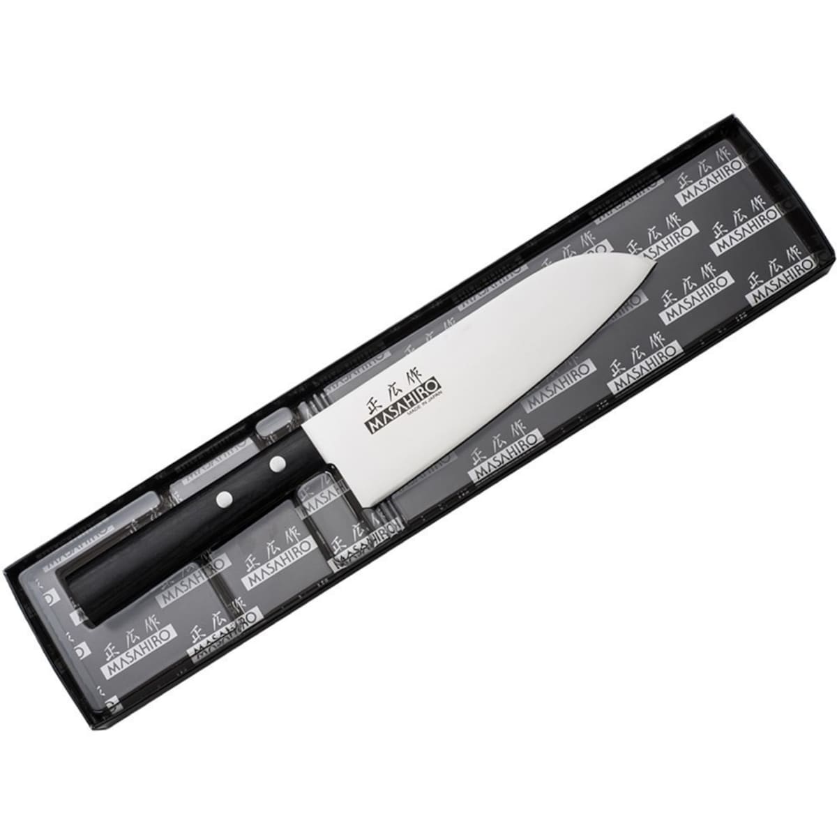 Masahiro nóż Sankei Santoku 165mm czarny 35841