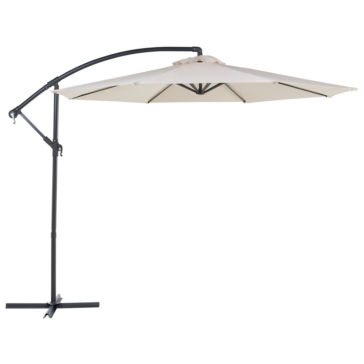 Parasol ogrodowy na wysięgniku 300 cm RAVENNA Jasnobeżowy