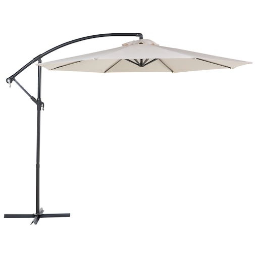 Parasol ogrodowy na wysięgniku 300 cm RAVENNA Jasnobeżowy