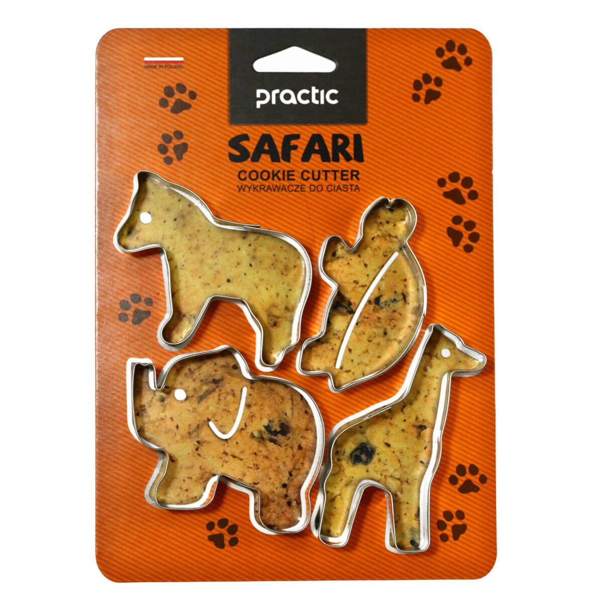 Zestaw foremek do ciasta, safari, 4 sztuki