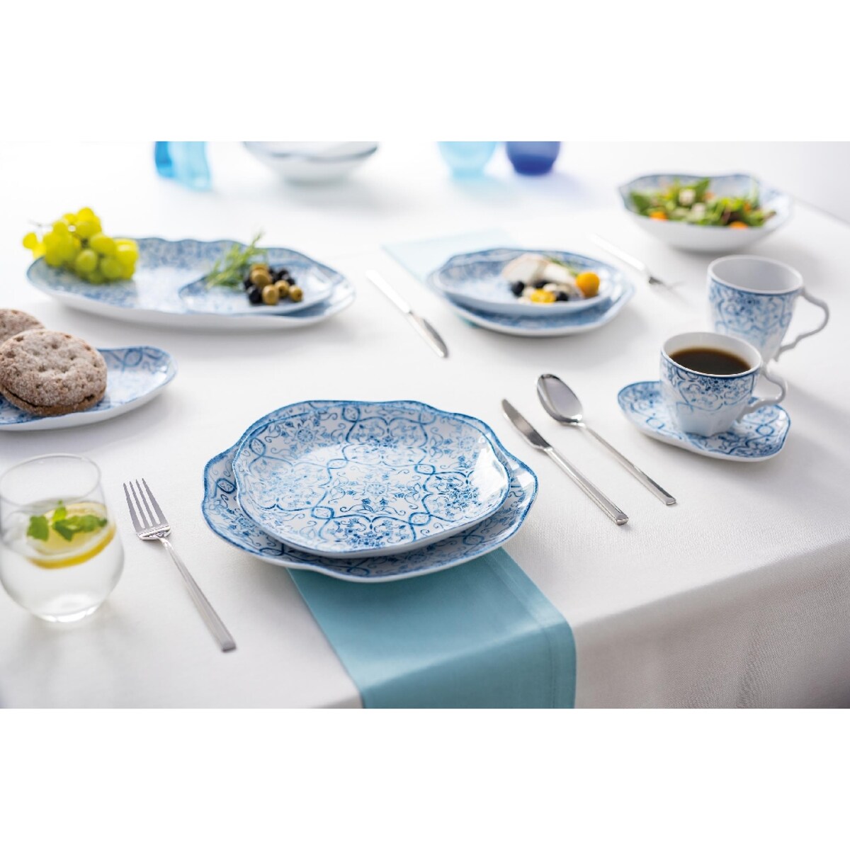 Zestaw 2 talerzy płytkich 21 cm Stone Age Greckie Wakacje LU13 (1234)