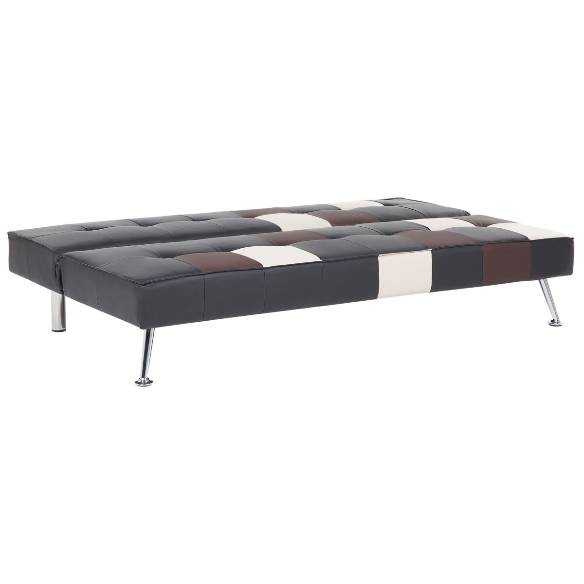 Sofa rozkładana ekoskóra wielokolorowa patchwork OLSKER