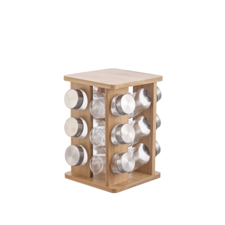 MODERN KITCHEN Zestaw 12 przyprawników 15x15x23,5cm na stojaku