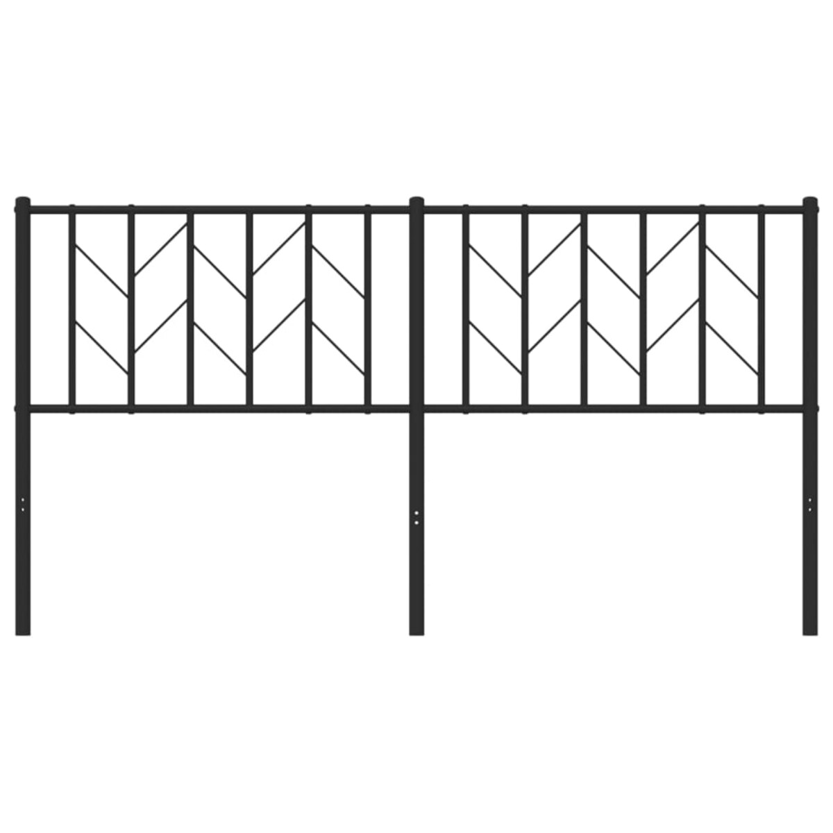 vidaXL Metalowe wezgłowie, czarne, 160 cm