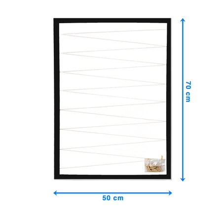 Ramka Na Zdjęcia 50X70 Cm Multiramka Ze Sznurkami Galeria Czarna