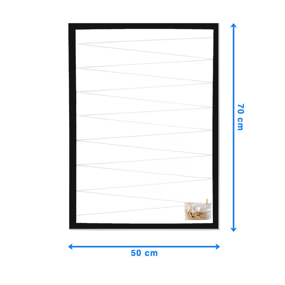 Ramka Na Zdjęcia 50X70 Cm Multiramka Ze Sznurkami Galeria Czarna