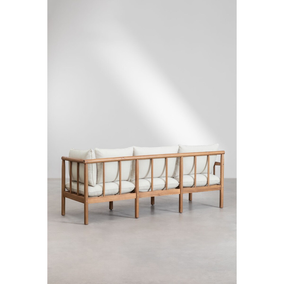 Zestaw ogrodowy: 5-osobowa sofa narożna, fotel i stolik kawowy z drewna akacjowego Melvin