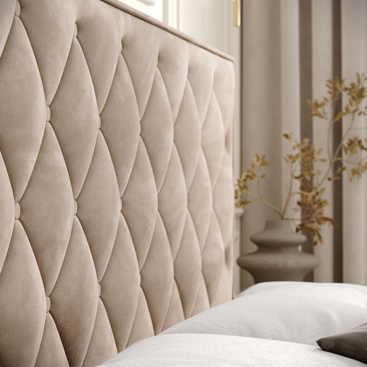 Łóżko kontynentalne INEZ, pojemnik na pościel, 140x200, Royal Velvet 170, topper