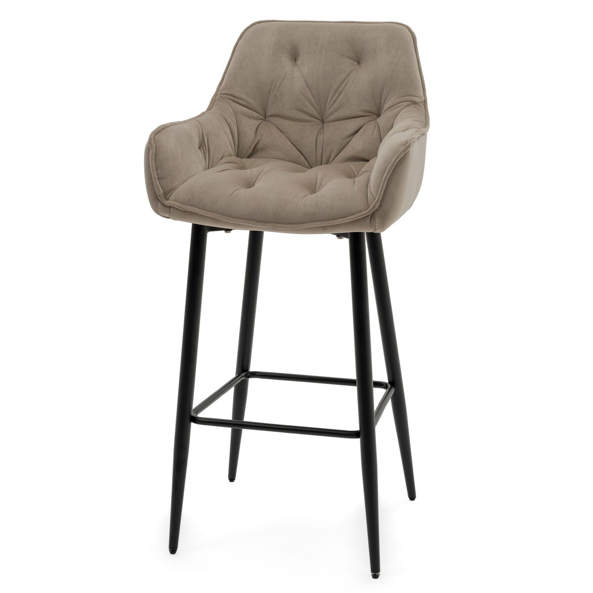 Hoker tapicerowany welurowy do salonu jadalni barowy glamour SIENA