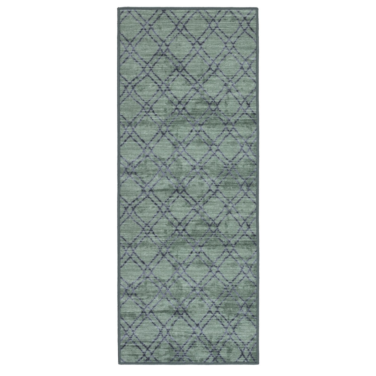 Chodnik Antypoślizgowy Vita 80x300 cm Romby Zielony