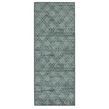 Chodnik Antypoślizgowy Vita 80x300 cm Romby Zielony
