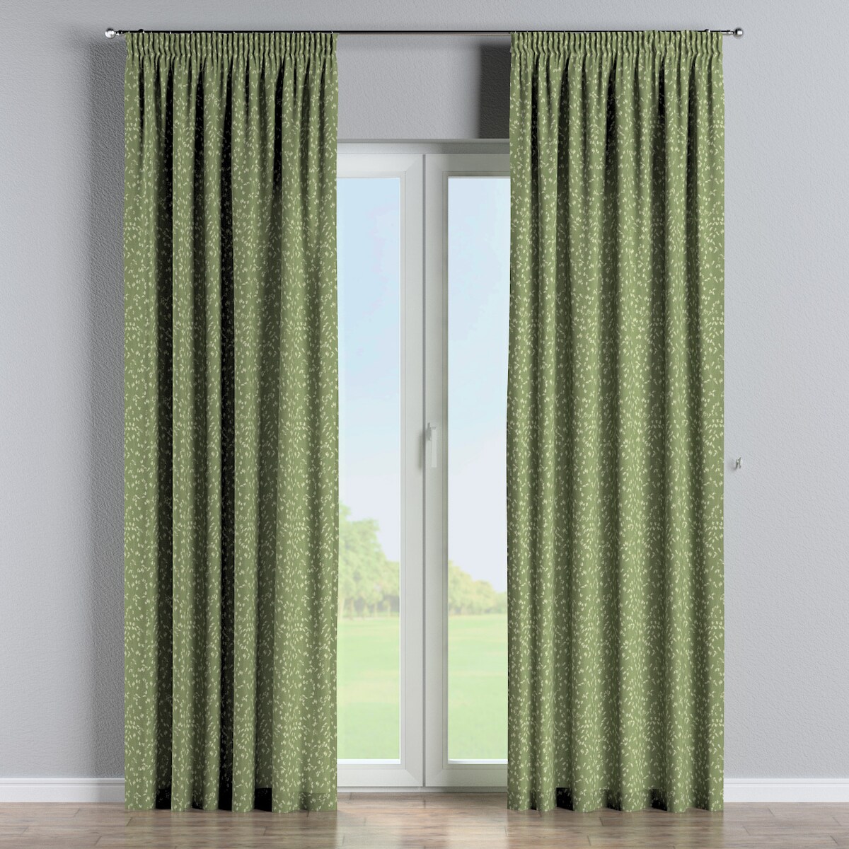 Zasłona na taśmie marszczącej 1 szt. 130x245 zielony