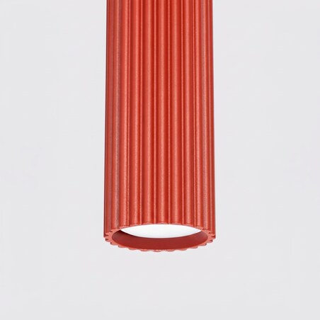 Lampa wisząca KARBON 1 czerwona