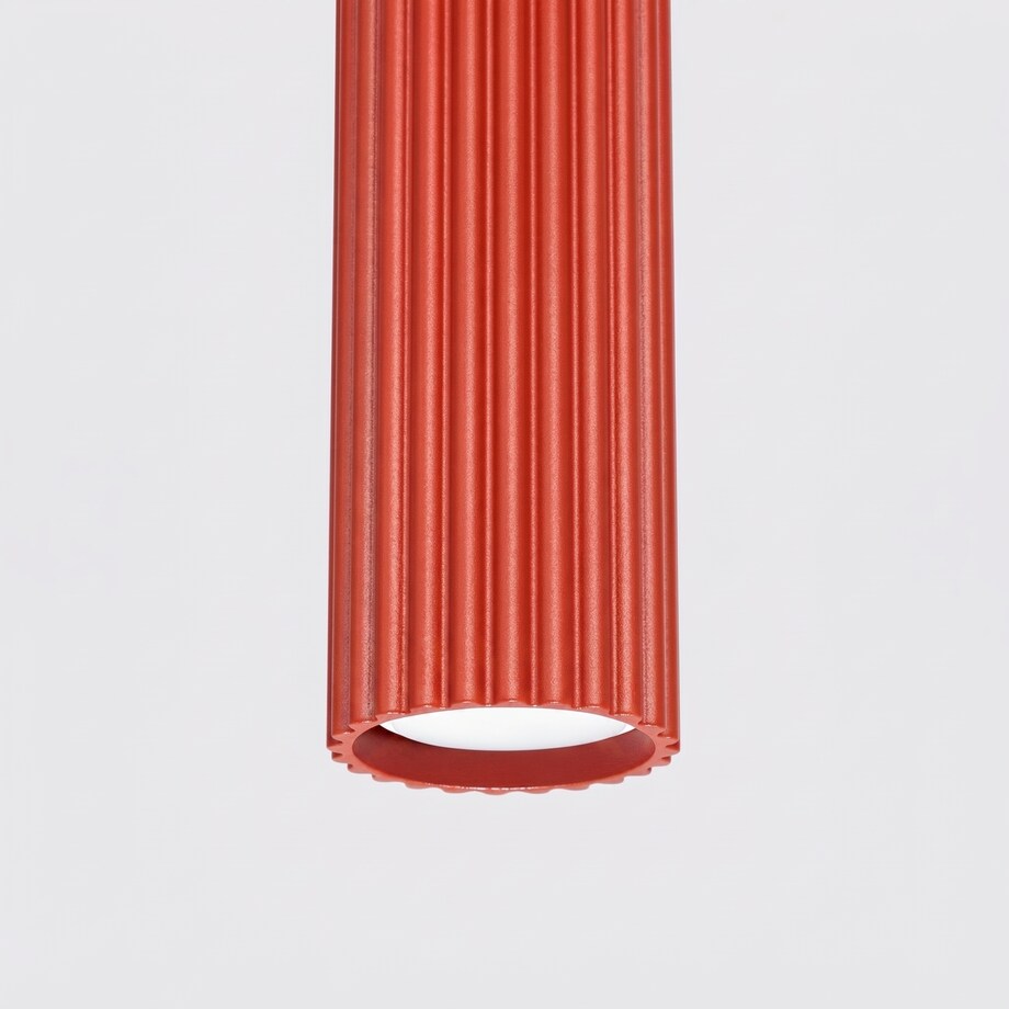 Lampa wisząca KARBON 1 czerwona
