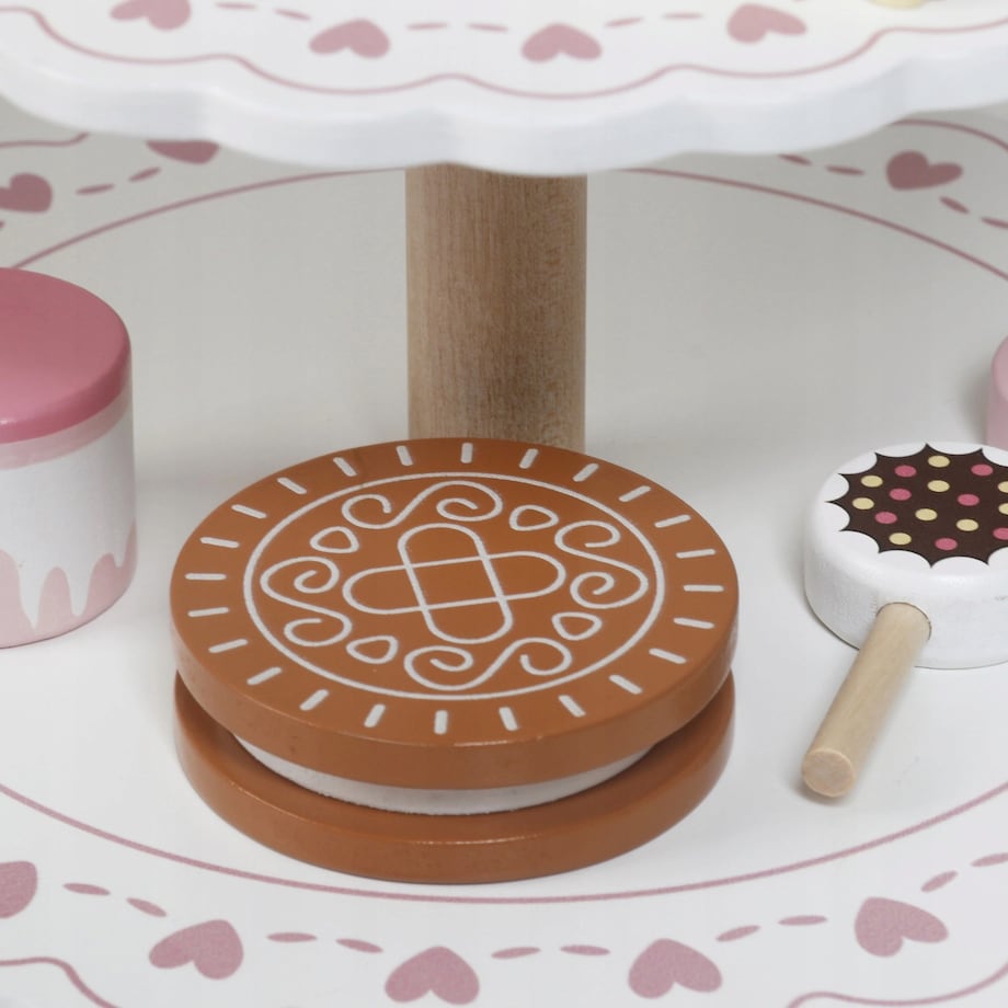 Drewniana patera ze słodyczami Cakeo - cukiernia babeczki ciastka ZESTAW