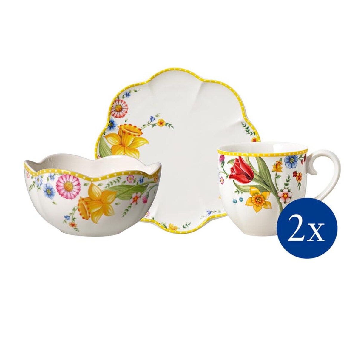 Zestaw śniadaniowy dla 2 osób Spring Awakening, 6 el, Villeroy & Boch