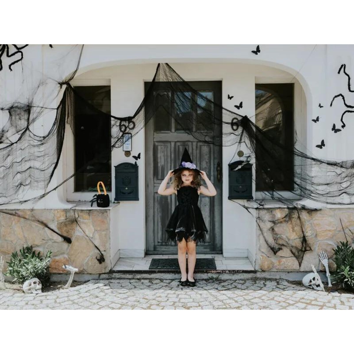 Materiał dekoracyjny gładki, czarny, 0.72x9.8m