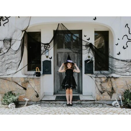 Materiał dekoracyjny gładki, czarny, 0.72x9.8m