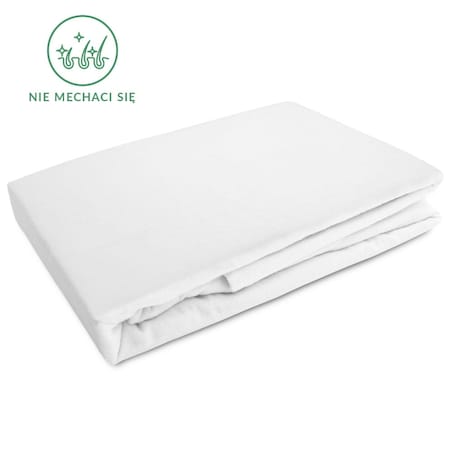 Prześcieradło flanela z gumką 160x200 kolor biały