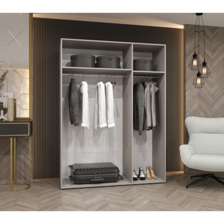 Szafa uchylna otwierana MARBELLA 1 150 wys. 202 cm Czarny + u. Czarny