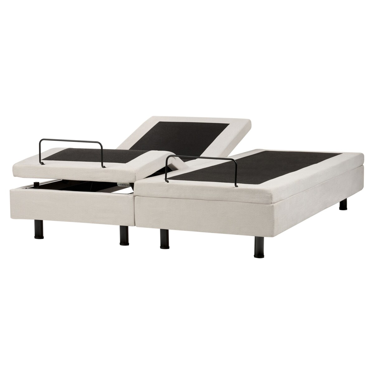 Łóżko regulowane bez zagłówka DUKE II 160 x 200 cm Jasnobeżowy