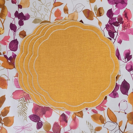 Obrus Purple Sparrow okrągły - Średnica ok. ⌀ 210 cm