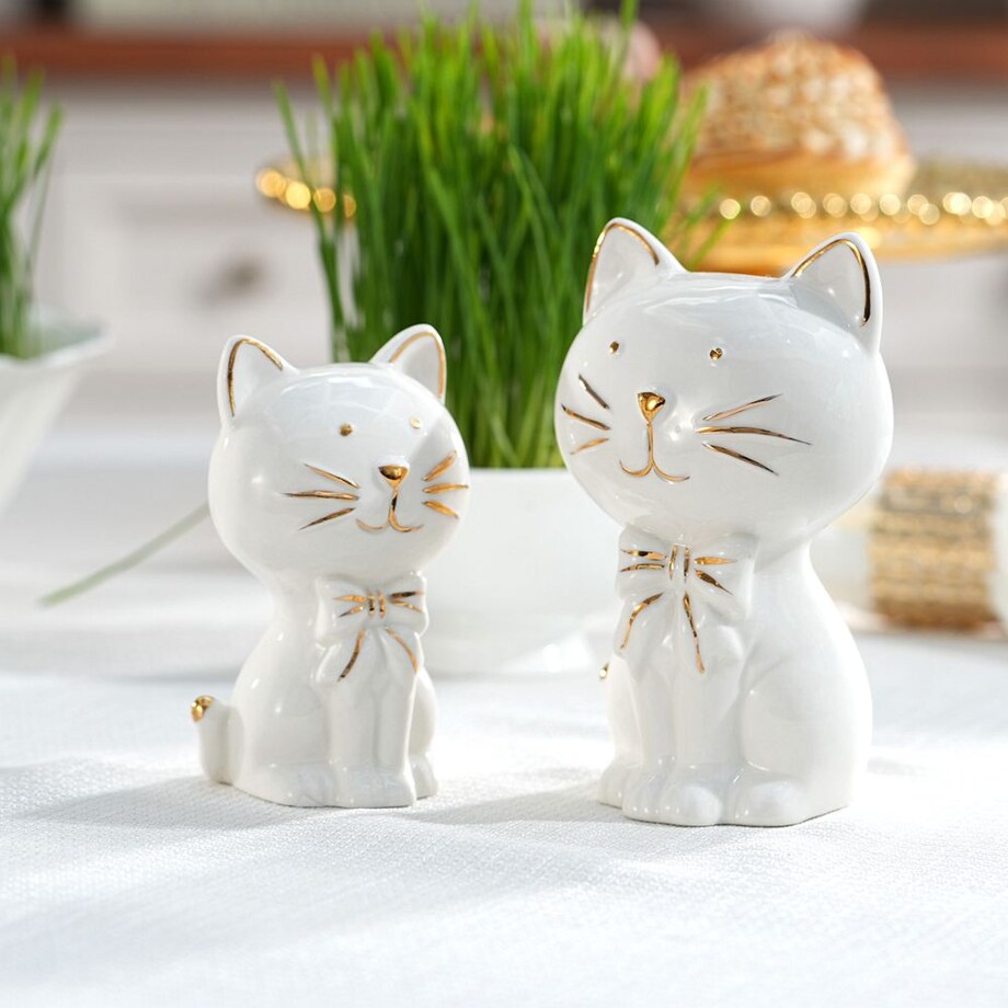 VILLA ITALIA Figurka kotka porcelanowa 11 cm KAROLINKA
