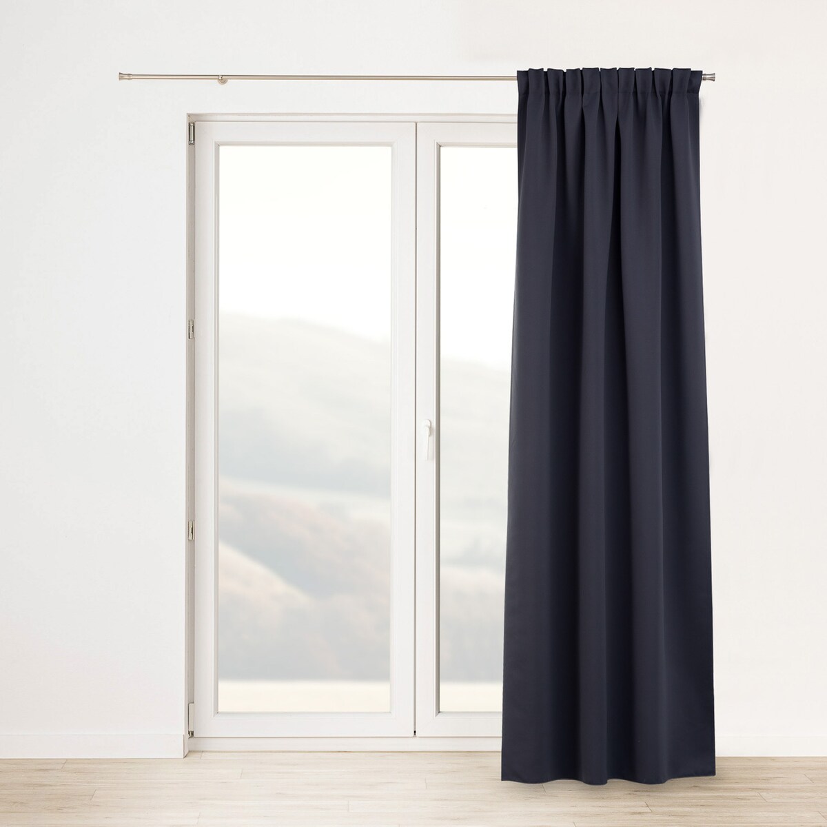 Zasłona zaciemniająca na taśmie marszczącej grafitowy szary 140 x 280 cm 1 szt. 140x280