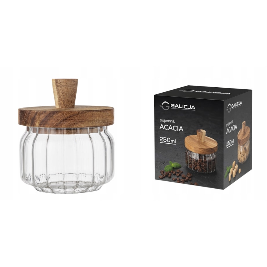 POJEMNIK SZKLANY kuchenny dekoracyjny na przyprawy sól cukier 3 x 250 ml