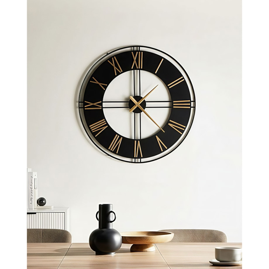 Zegar ścienny PERIGNY 80 cm Metal Czarny