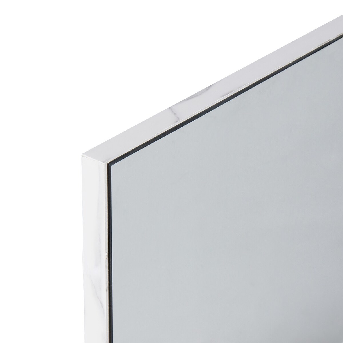 Szafka łazienkowa wisząca z lustrem JOINVILLE 60 cm 54 cm Biały marmur