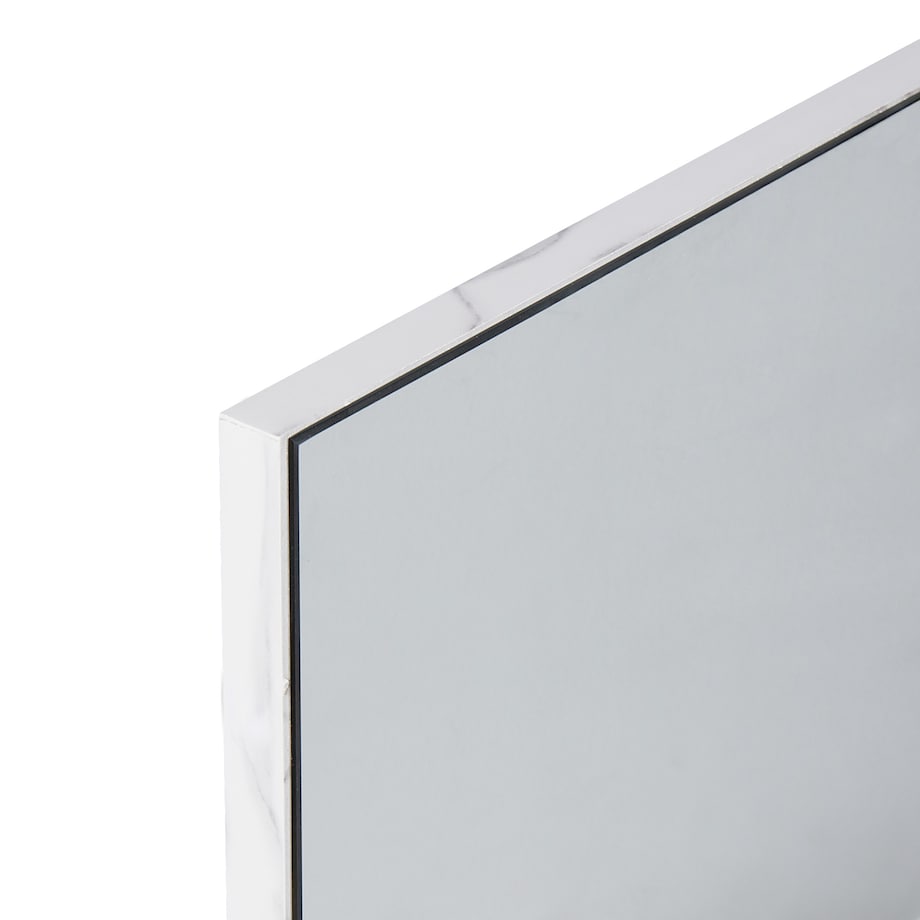 Szafka łazienkowa wisząca z lustrem JOINVILLE 60 cm 54 cm Biały marmur