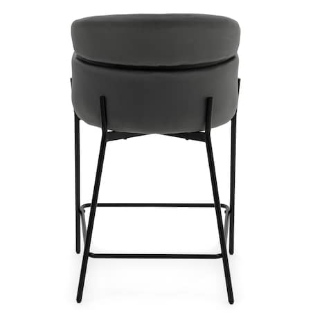 Hoker tapicerowany welurowy do salonu BOLZANO szary