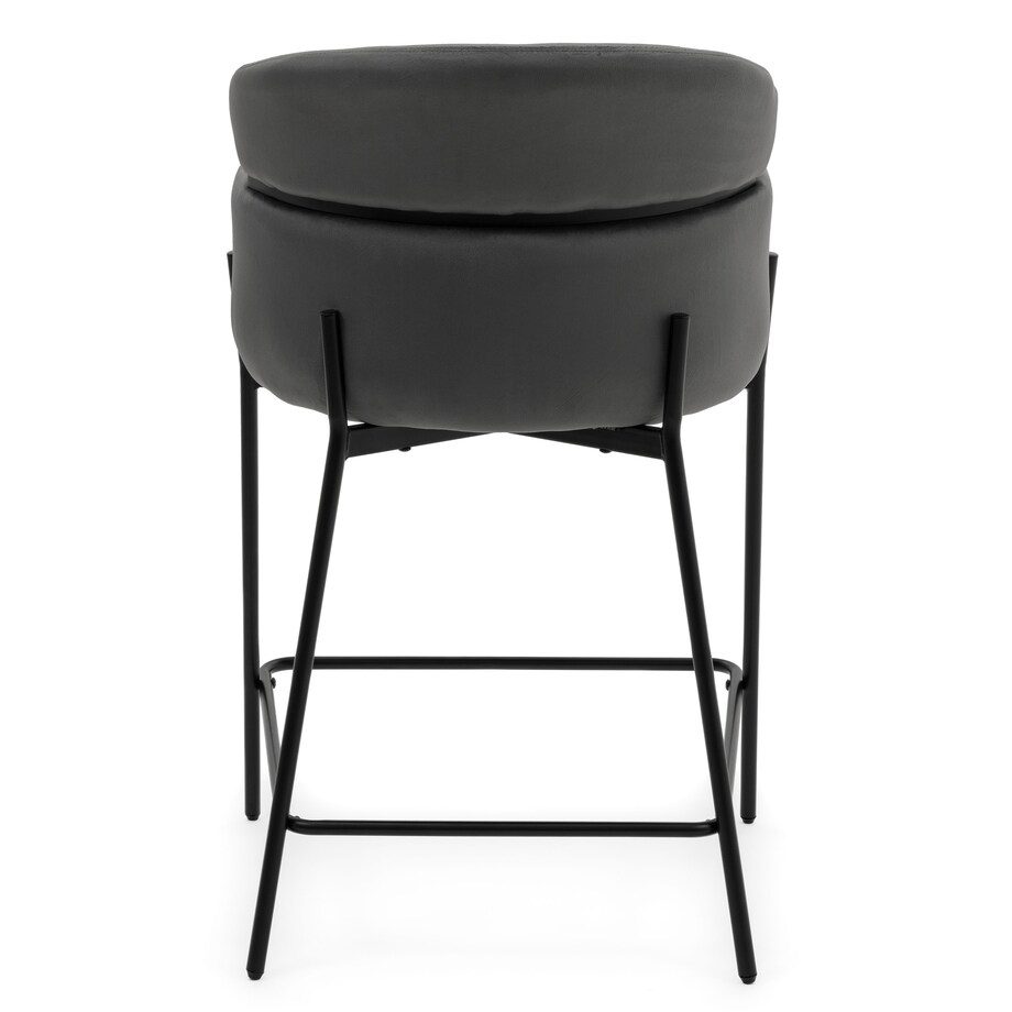 Hoker tapicerowany welurowy do salonu BOLZANO szary