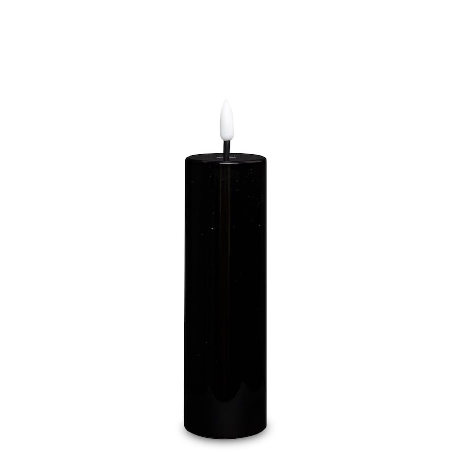 Świeca LED z tworzywa sztucznego Timer 24x5x5 cm MOMBATTI-3 czarna