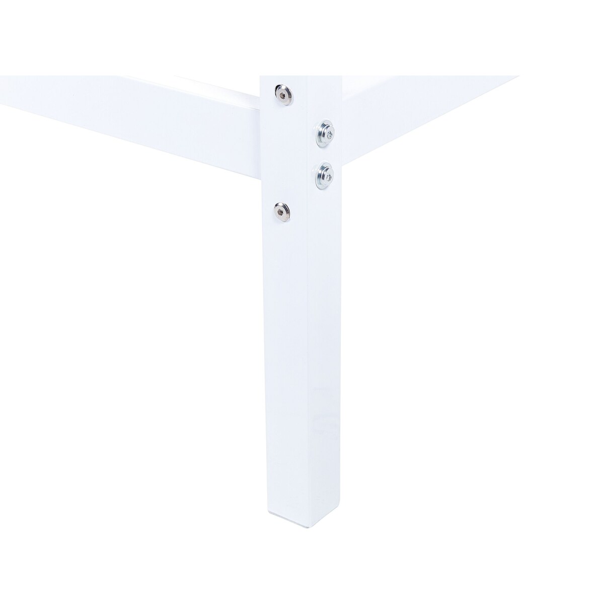 Łóżko metalowe z baldachimem 140 x 200 cm białe LESTARDS