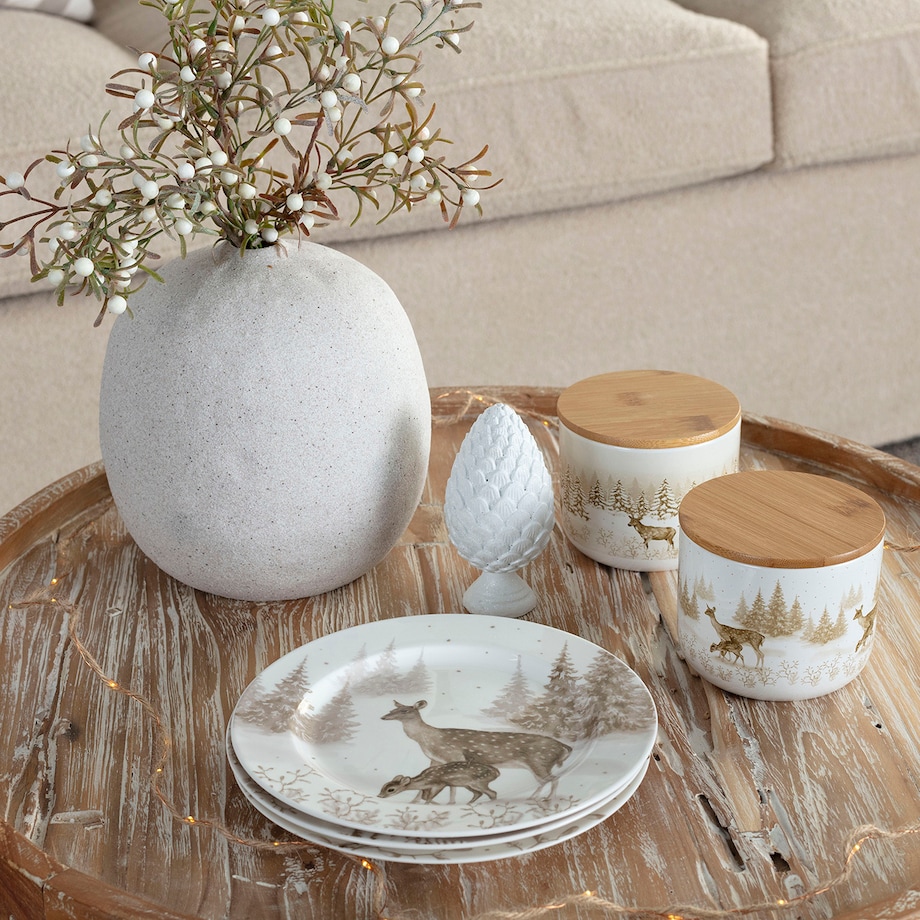 Dekoracja White Cone 13cm boże narodzenie, święta, świąteczne, biały-srebrny, 7 x 13 cm