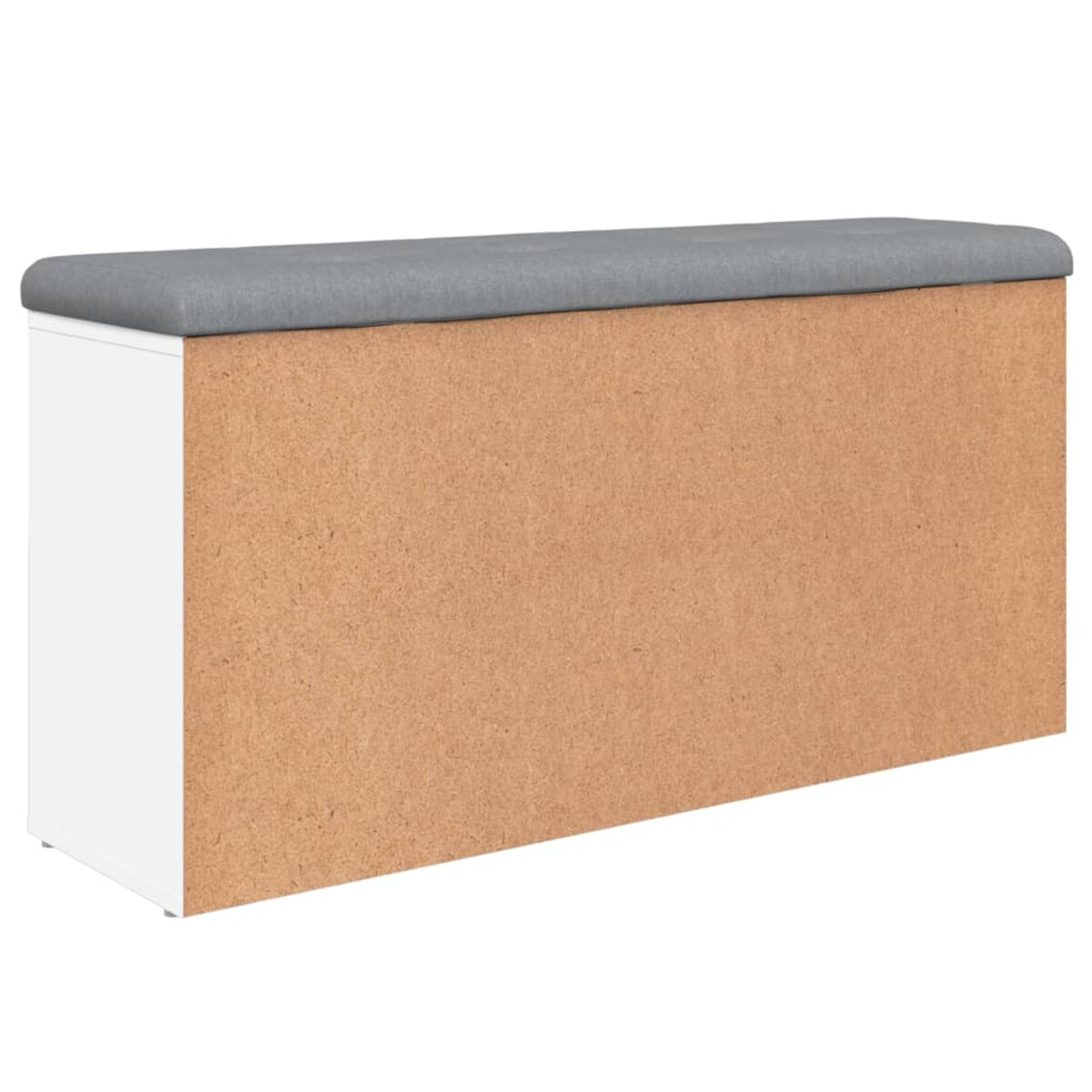 vidaXL Ławka na buty, biała, 102x32x50 cm, materiał drewnopochodny