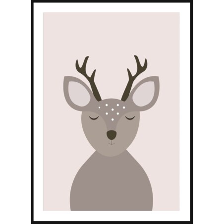 Poster Story, Plakat, Obraz - Śpiący Jelonek, wymiary 42 x 60 cm