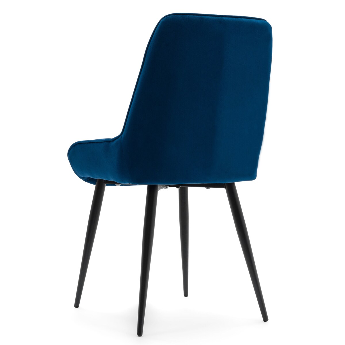 Krzesło tapicerowane welurowe do salonu jadalni nowoczesne glamour LUCA granatowa