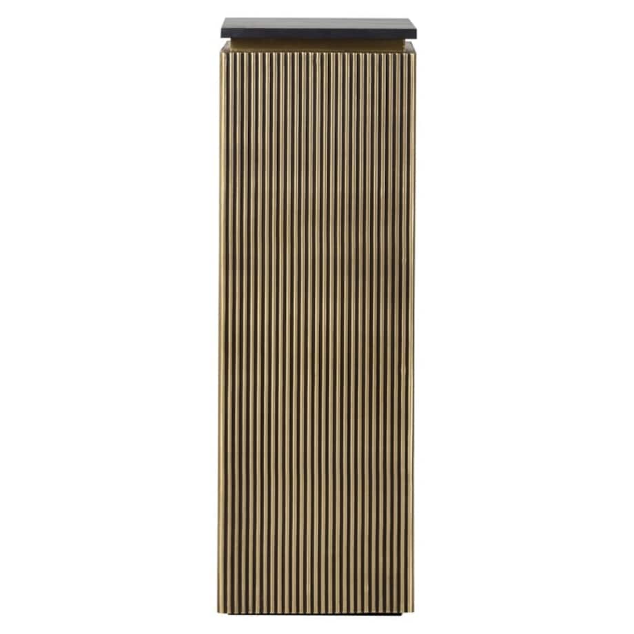 RICHMOND wysoki stolik/ szafka IRONVILLE - marmur, metal, MDF, sklejka brzozowa