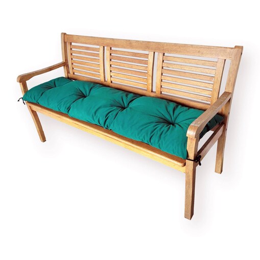 Poduszka na meble ogrodowe, UV odporna, wodoodporna, dwustronna bez oparcia, 120x60 cm, Zielony