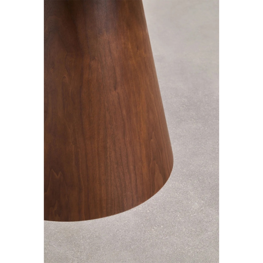Stół jadalniany z ceramicznym blatem Ø120 cm Aura orzechowy
