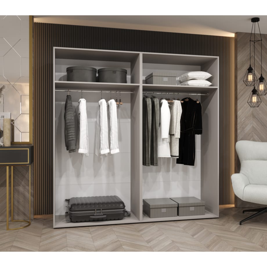 Szafa uchylna otwierana MARBELLA 3 200 wys. 202 cm Czarny + u. Kaszmir