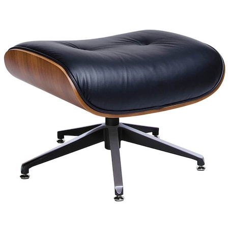 Fotel z podnóżkiem Lounge KH1501100142 Modesto Design czarny orzech, King Home